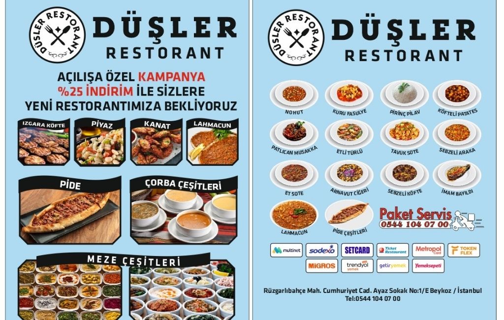 Beykoz’da Düşler Restoran ve Ev Yemekleri hizmete açıldı